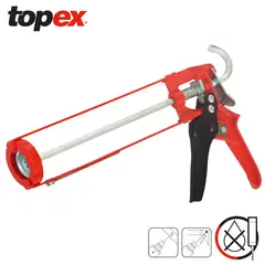 TOPEX - Pistola Calafateadora Acero Antigoteo