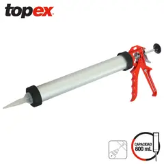 TOPEX - Pistola Calafateadora Aluminio para PU 600 ml