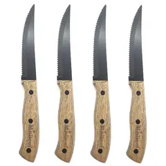 MR BEEF - Set x4 de Cuchillos Parrilleros