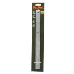 BAUKER - Regla Acero Inoxidable 30 cm