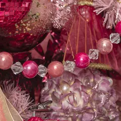 DEAR SANTA - Guirnalda Joyas Rosa/Fucsia Navidad 120cm