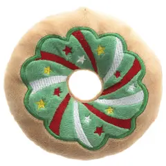 DEAR SANTA - Juguete para Mascota Dona Sonoro Rojo Navidad 18cm