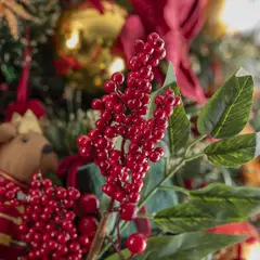 DEAR SANTA - Rama Berrie con Hojas Navidad 50cm