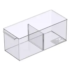 JUST HOME COLLECTION - Caja con Divisiones Ajustable Transparente 15.2x37.1x15cm
