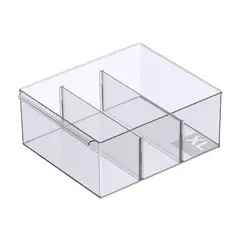 JUST HOME COLLECTION - Caja con Divisiones Ajustable Transparente 10.5x37x15cm