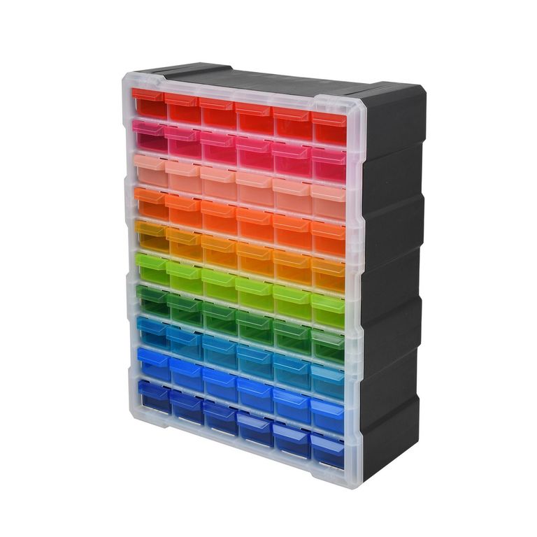 Organizador 60 Gabetas Colores