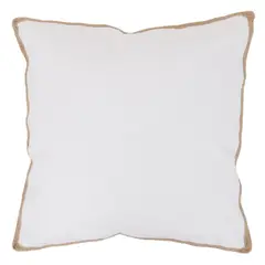 JUST HOME COLLECTION - Cojín Urbano Yute 50x50cm Blanco