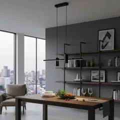 JUST HOME COLLECTION - Lámpara Colgante de Techo 2 Luces Verri Negra