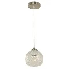 JUST HOME COLLECTION - Lámpara Colgante de Techo 1 Luz Volsci Plateada