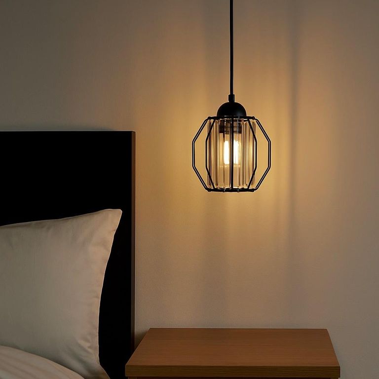 Lámpara Colgante de Techo 1 Luz Fiori Negra