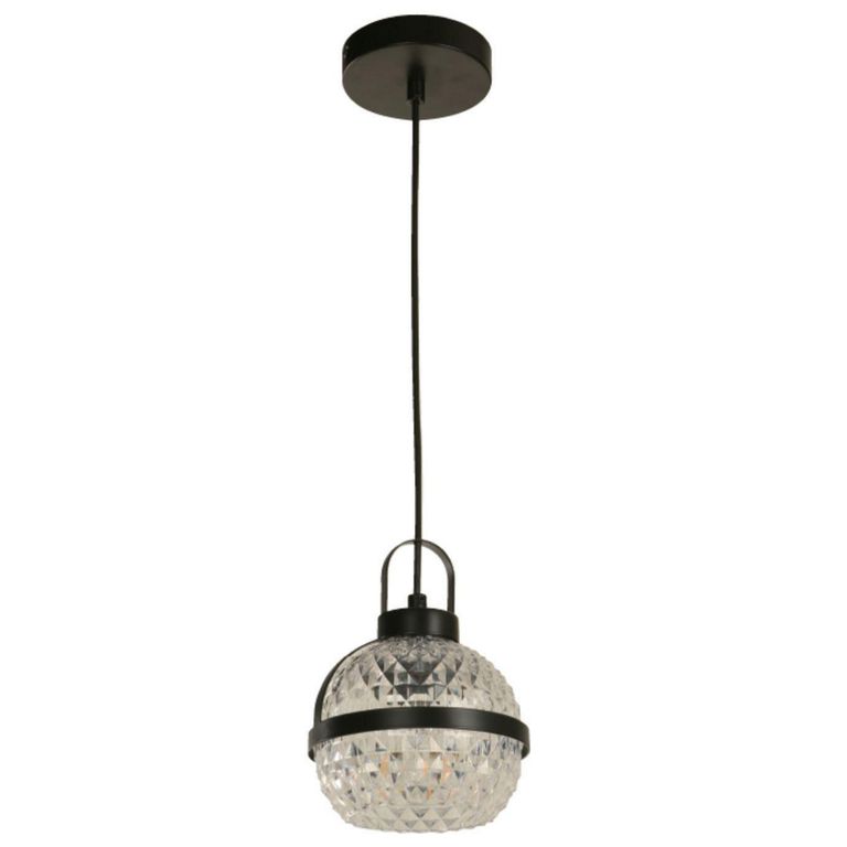 Lámpara Colgante de Techo 1 Luz Lungo Negra