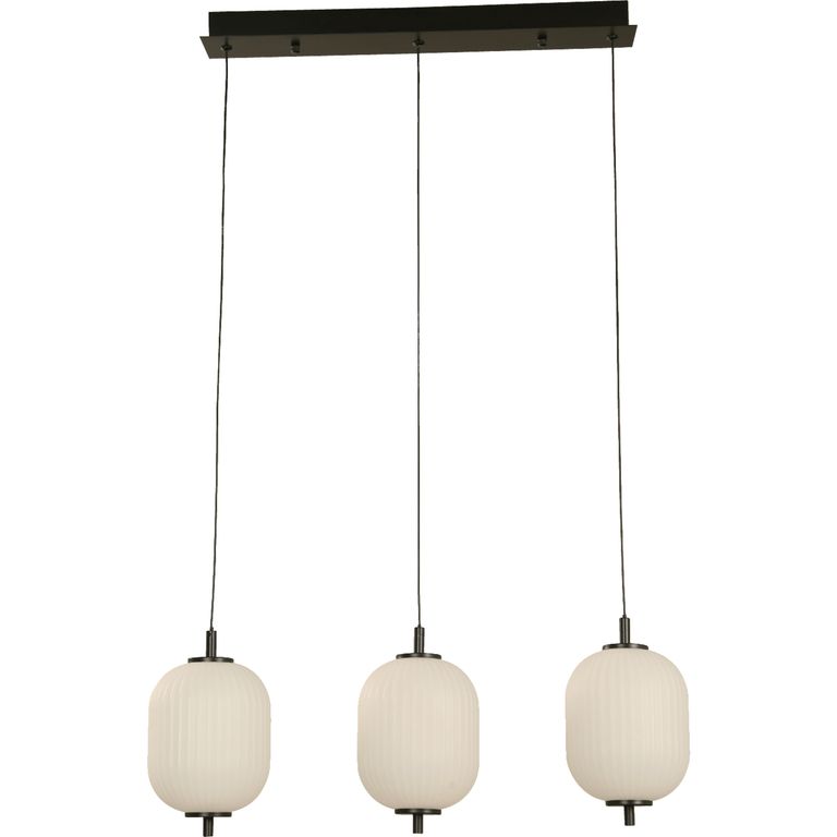 Lámpara Colgante de Techo 3 Luces Tyr Negra