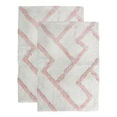 JUST HOME COLLECTION - Set 2 Pisos de Baño Prestige Rosa