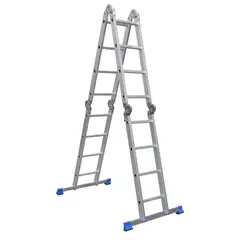 BAUKER - Escalera Articulada Aluminio 4.34 m 16 Peldaños