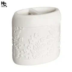 JUST HOME COLLECTION - Portacepillo Letitia Resina Blanco