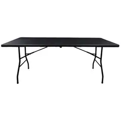 JUST HOME COLLECTION - Mesa Plegable Rectangular Negra 180X74 CM