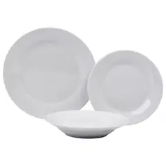 JUST HOME COLLECTION - Juego de Vajilla Redondo 12 Unidades Blanco