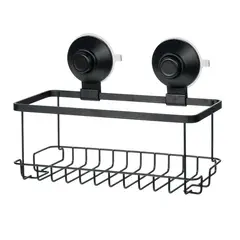 IDESIGN - Canasta de Succión para Ducha Negro