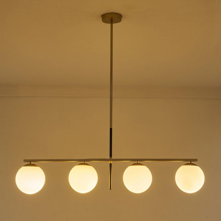 Lámpara Colgante de Techo 4 Luces Bellevie Dorada