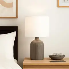 JUST HOME COLLECTION - Lámpara de Mesa Barres Gris