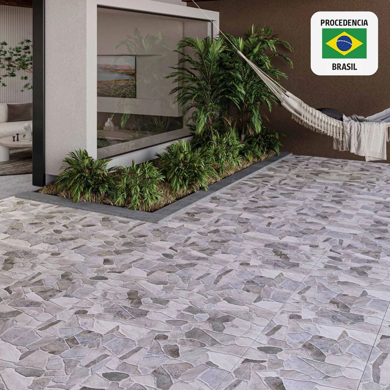 Ceramica Gris Gravillado 53x53cm 2.81m2