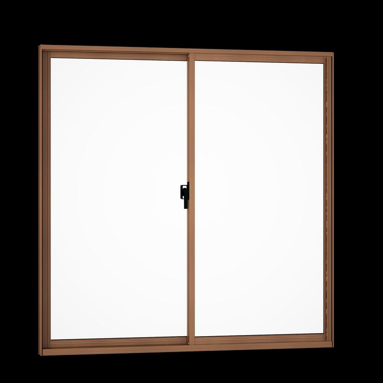 Ventana de Aluminio Corr Next 2 Mov Madera 100x100 cm