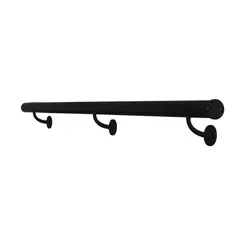 HOLZTEK - Pasamanos Aluminio Redondo Negro 150cm