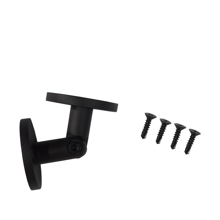 Codo Ajustable Pasamano Aluminio Negro