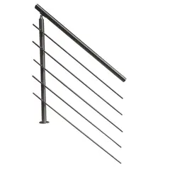 HOLZTEK - Baranda de Acero Inoxidable 1 Poste 1m