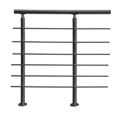 HOLZTEK - Baranda de Acero Inoxidable 2 Postes 2m