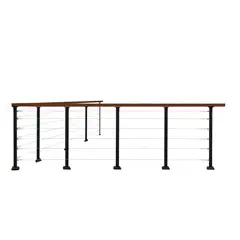 HOLZTEK - Kit Baranda de Aluminio 1m – 1 Poste