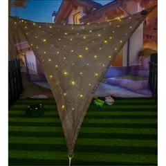 JUST HOME COLLECTION - Toldo Vela con Luz LED Café 2X2 M