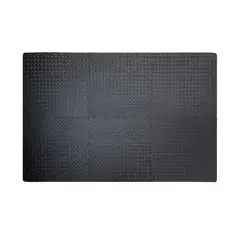 JUST HOME COLLECTION - Set x6 Alfombras Fitness Eva 61x61 cm Negro