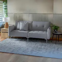 JUST HOME COLLECTION - Sofá Cama Futón con Cojines Decorativos 2 Cuerpos Portland
