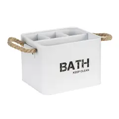 WENKO - Organizador de Baño 4 Compartimentos Blanco