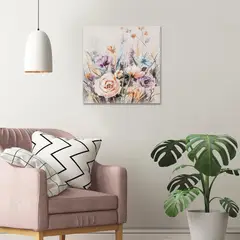 JUST HOME COLLECTION - Cuadro Canvas Flores 2 50X50 CM