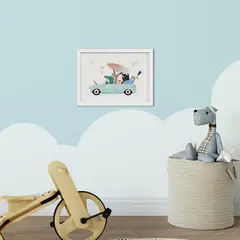 JUST HOME COLLECTION - Cuadro Decorativo Auto Animalitos 40x30cm