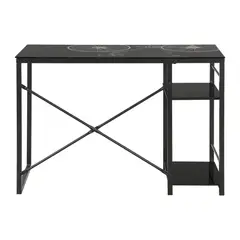 JUST HOME COLLECTION - Escritorio de Vidrio Negro 50x76x50 cm