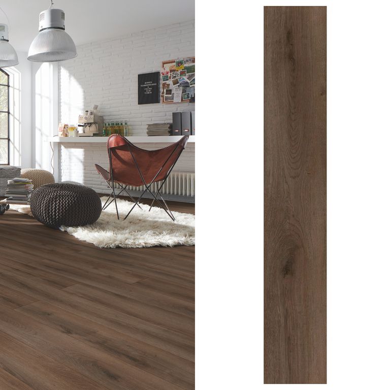 Piso Laminado 7 mm Sommer Oak Dark Café Oscuro 2.39 m2