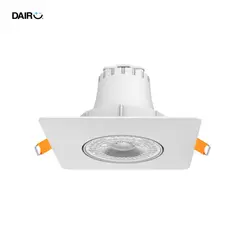 DAIRU - Spot LED Empotrado Cuadrado 5W Luz Fría 2 Unidades