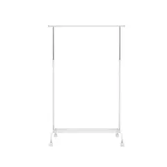 JUST HOME COLLECTION - Perchero de Metal con Ruedas Blanco