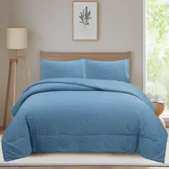 JUST HOME COLLECTION - Plumón Liso 2 Plazas Turquesa