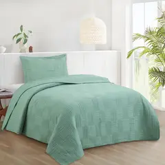 JUST HOME COLLECTION - Quilt Microfibra Waves 1.5 Plazas