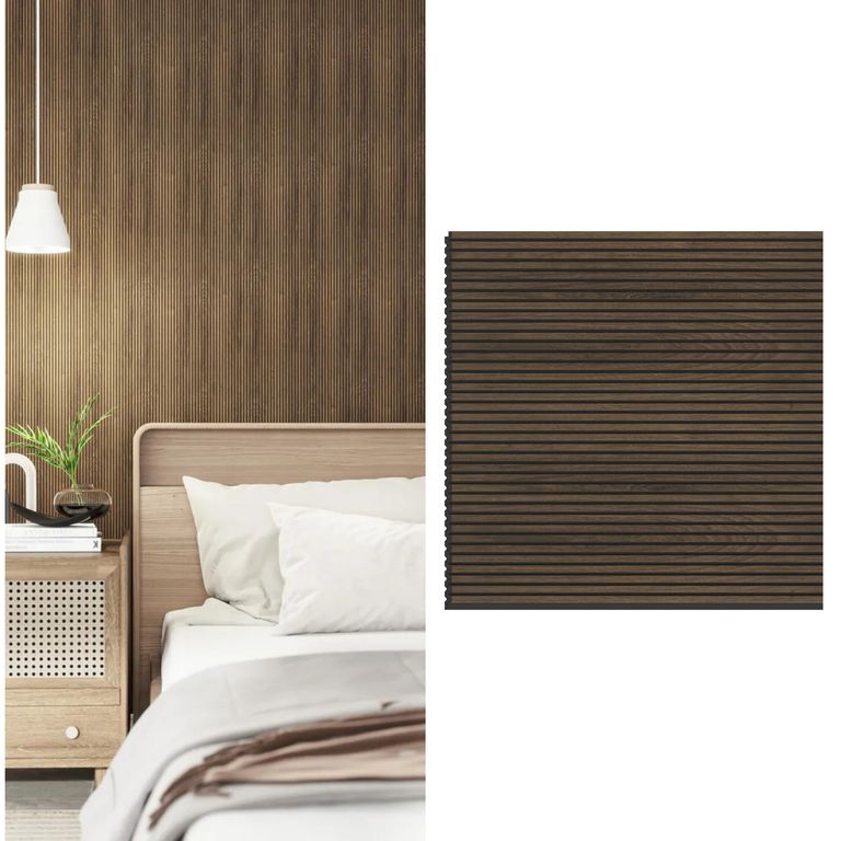 Wall Panel Poliestireno Café Micro Oscuro 240x30.4cm 0.72m2 - Venta por Unidad