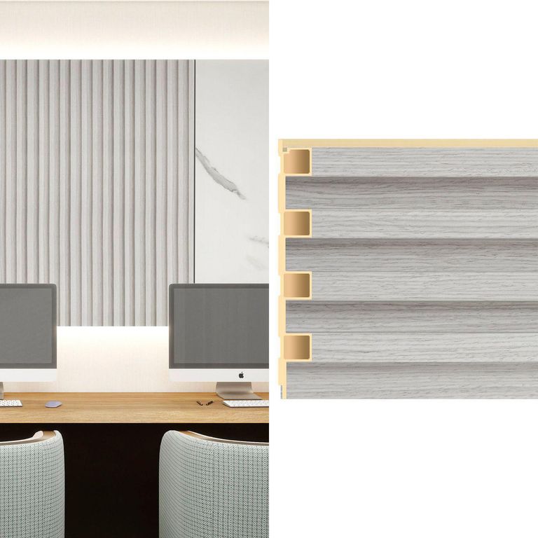 Wall Panel WPC Gris 16.8x240 cm 0.39m2 Gris Claro - Venta por Unidad