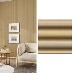 HOLZTEK - WallPanel Poliestireno Café 30.4x240 cm 0.72m2 Micro Claro