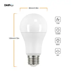 DAIRU - LED con Sensor de Movimiento 7.8W E27 Luz Cálida