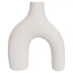 JUST HOME COLLECTION - Florero de Cerámica Blanco 25cm