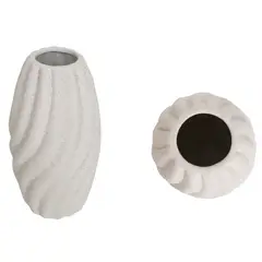 JUST HOME COLLECTION - Florero de Cerámica Blanco 17.8cm