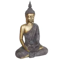 JUST HOME COLLECTION - Buda Gris Sentado Portavela 42cm